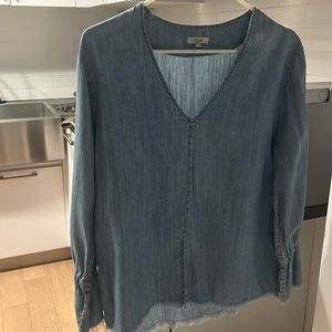 Rails Denim Fringe Top. Size Small